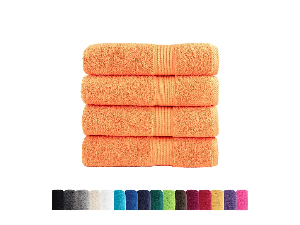 Serviettes de bain de qualité supérieure 4 pcs 100% coton FR684523