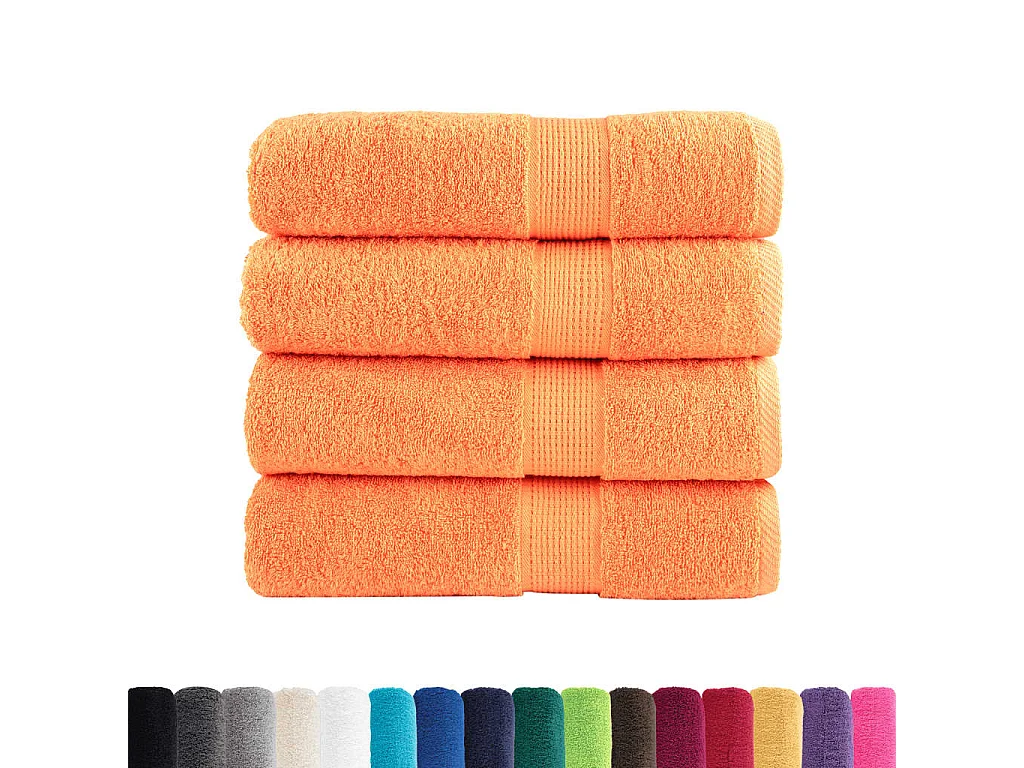 Serviettes de bain de qualité supérieure 4 pcs 100% coton FR684523