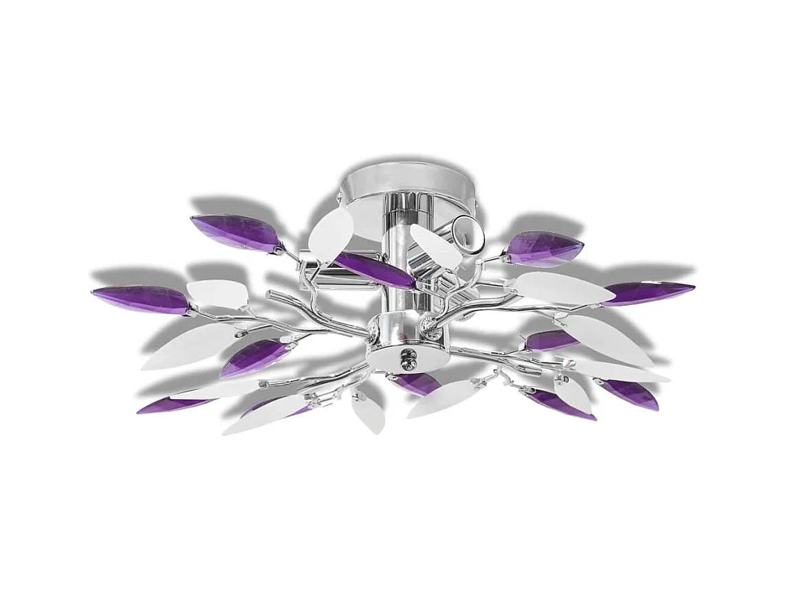 Plafonnier et bras en forme de feuille Acrylique 3 ampoules E14 FR872958