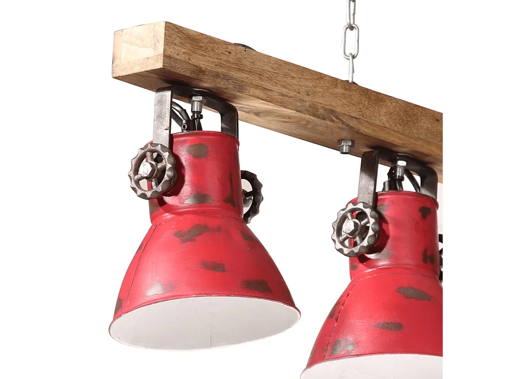 Plafonnier 25 W rouge délavé 90x24x111 cm E27 FR608964