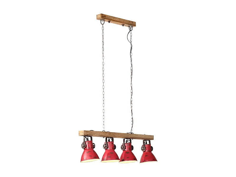 Plafonnier 25 W rouge délavé 90x24x111 cm E27 FR608964