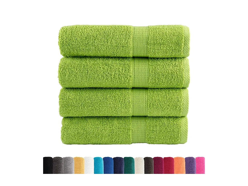 Serviettes de bain de qualité supérieure 4 pcs 100% coton FR816228