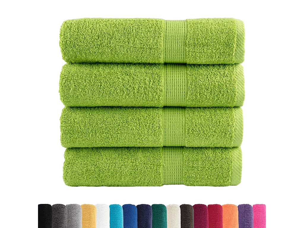 Serviettes de bain de qualité supérieure 4 pcs 100% coton FR816228