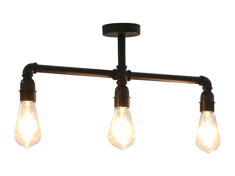Plafonnier Noir 3 ampoules E27 FR170797