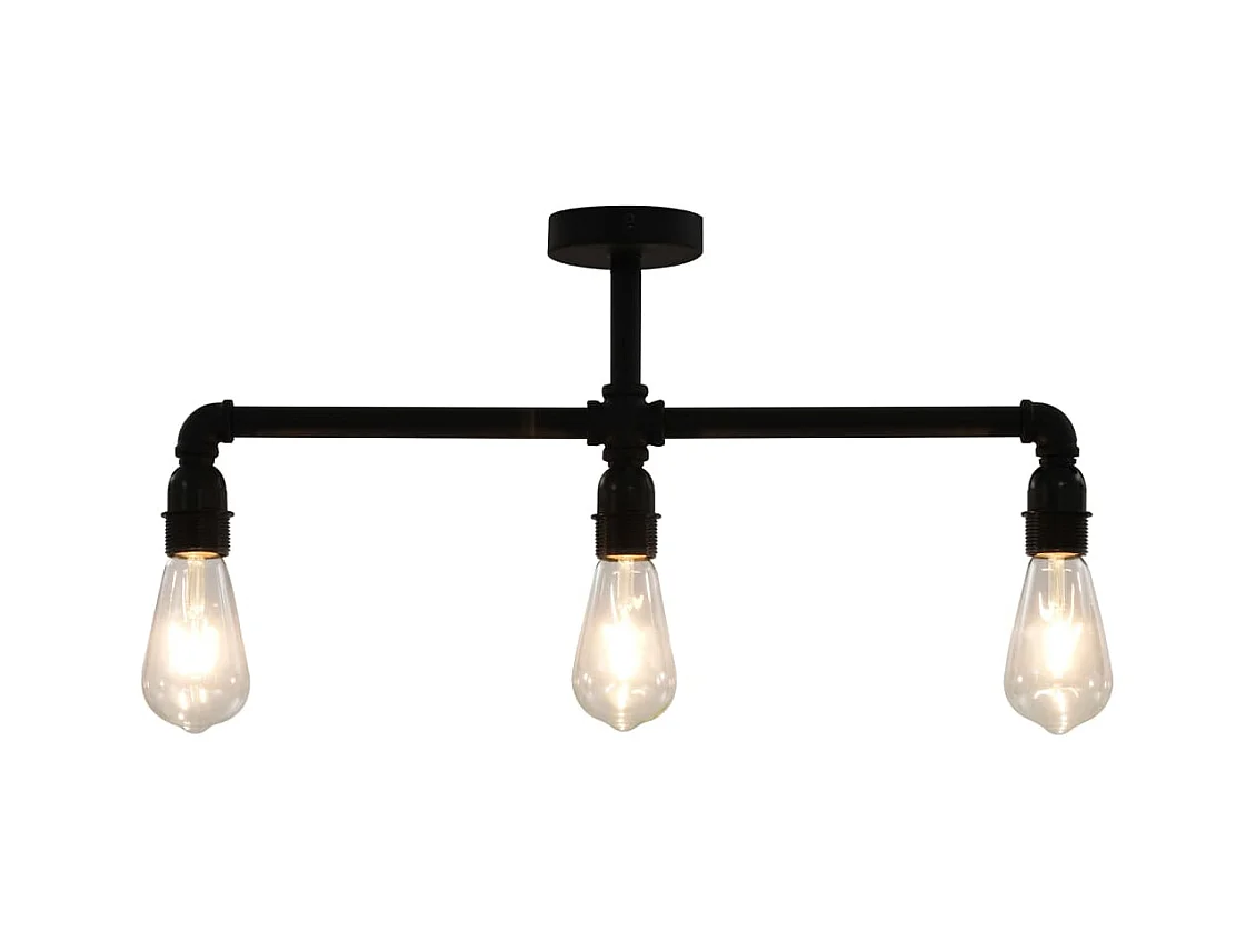 Lámpara de techo negra 3 bombillas E27 ES772695
