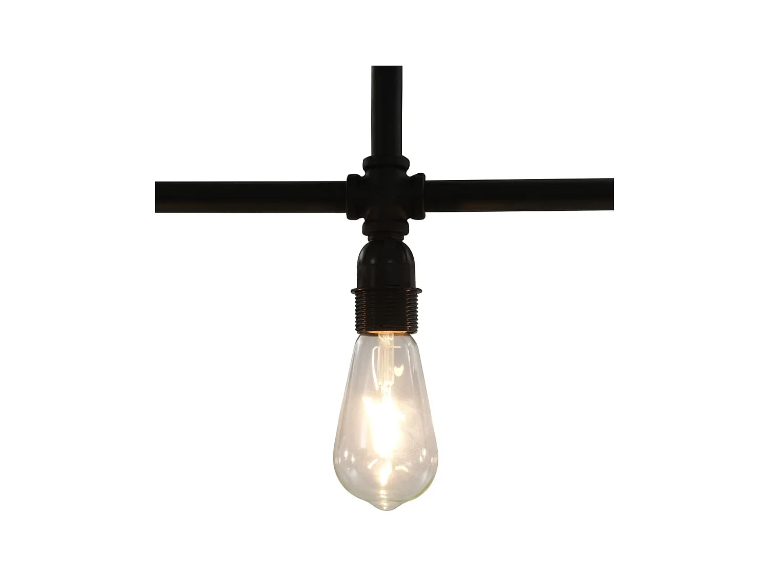 Lámpara de techo negra 3 bombillas E27 ES772695