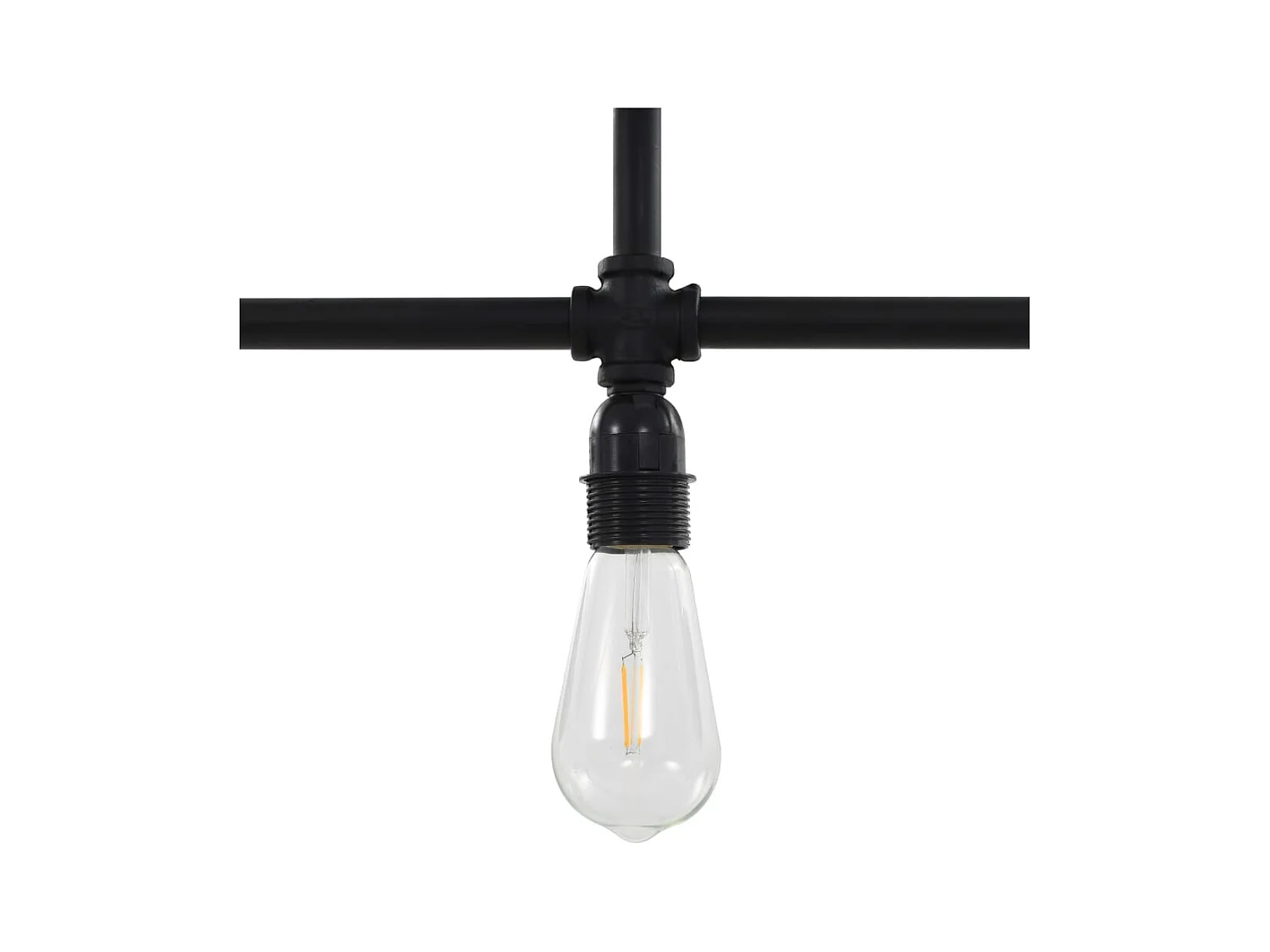 Lámpara de techo negra 3 bombillas E27 ES772695