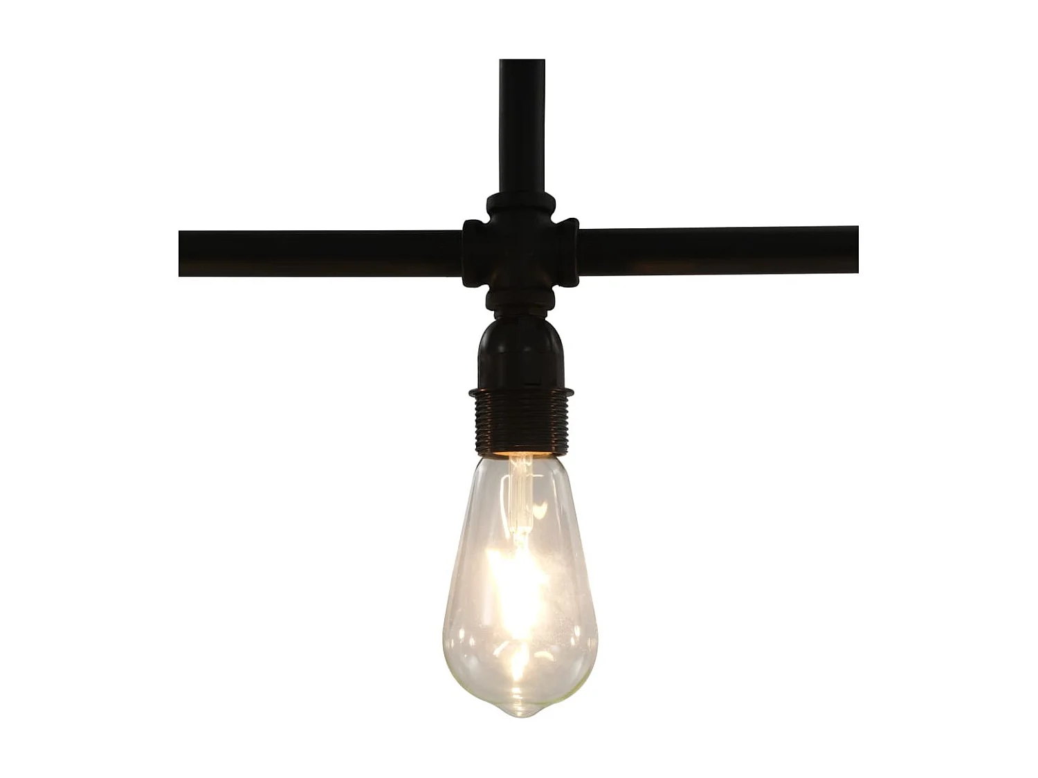 Lámpara de techo negra 3 bombillas E27 ES772695