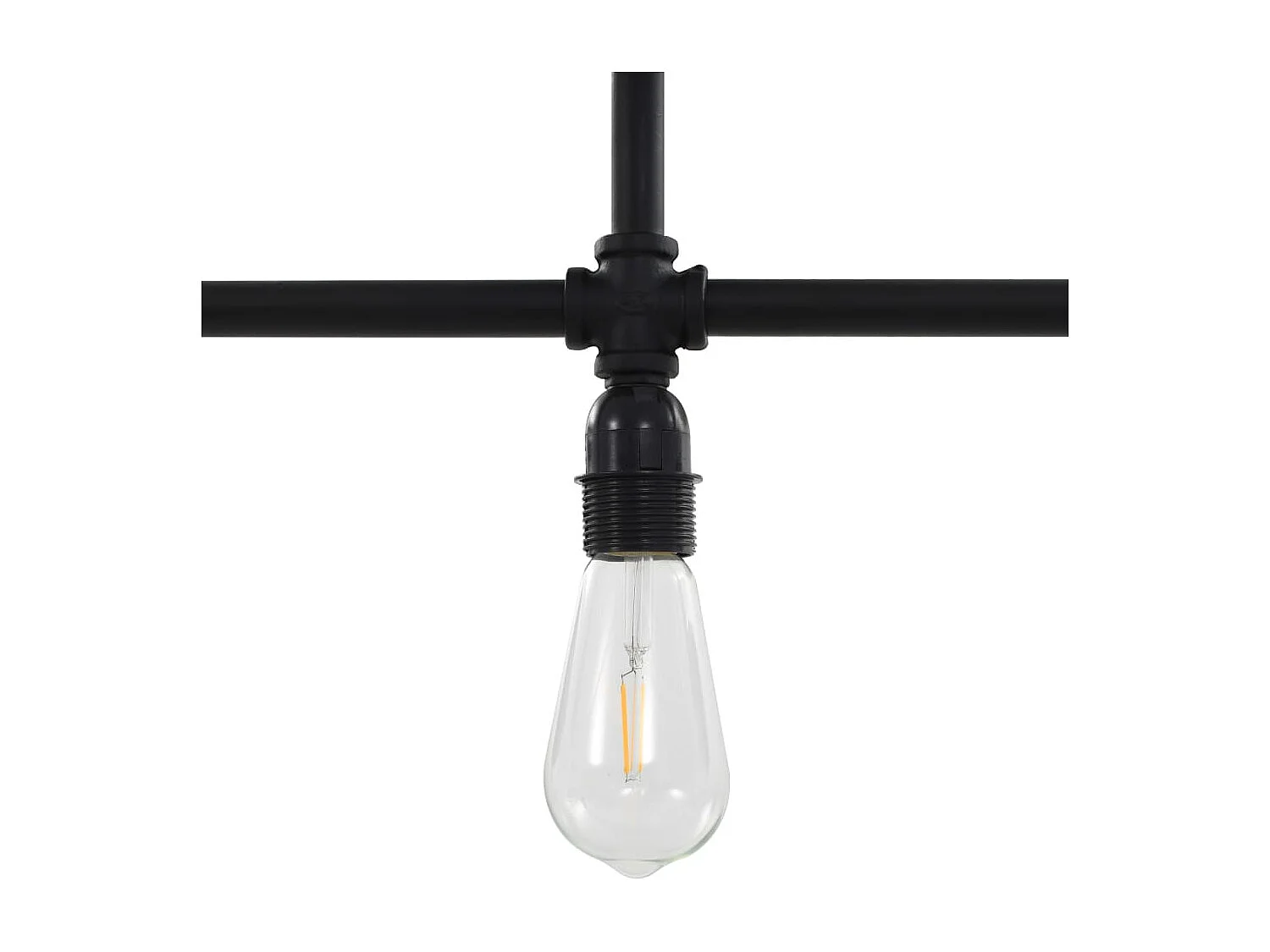 Lámpara de techo negra 3 bombillas E27 ES772695