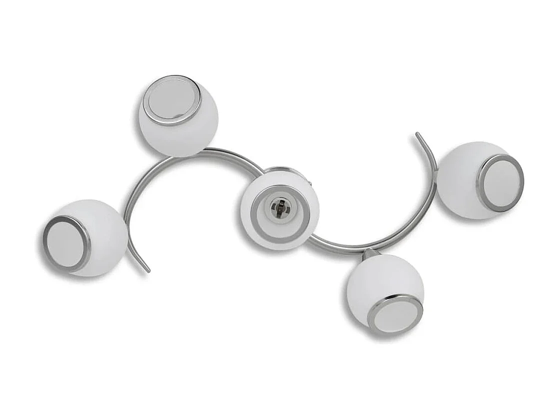 Plafonnier avec abat-jour en verre sur rail ondulé FR249009