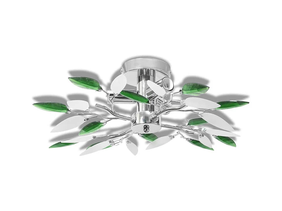 Plafonnier et bras en forme de feuille Acrylique 3 ampoules E14 FR777404