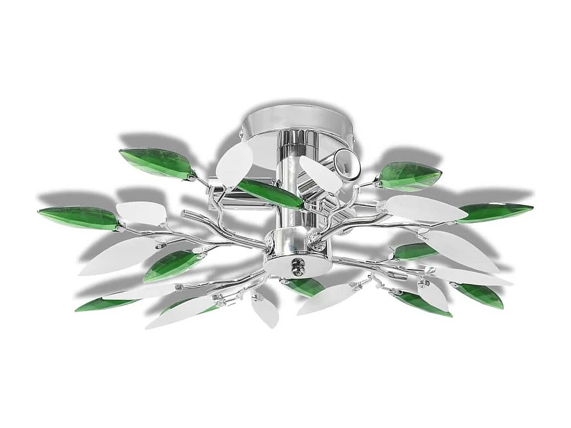 Plafonnier et bras en forme de feuille Acrylique 3 ampoules E14 FR777404