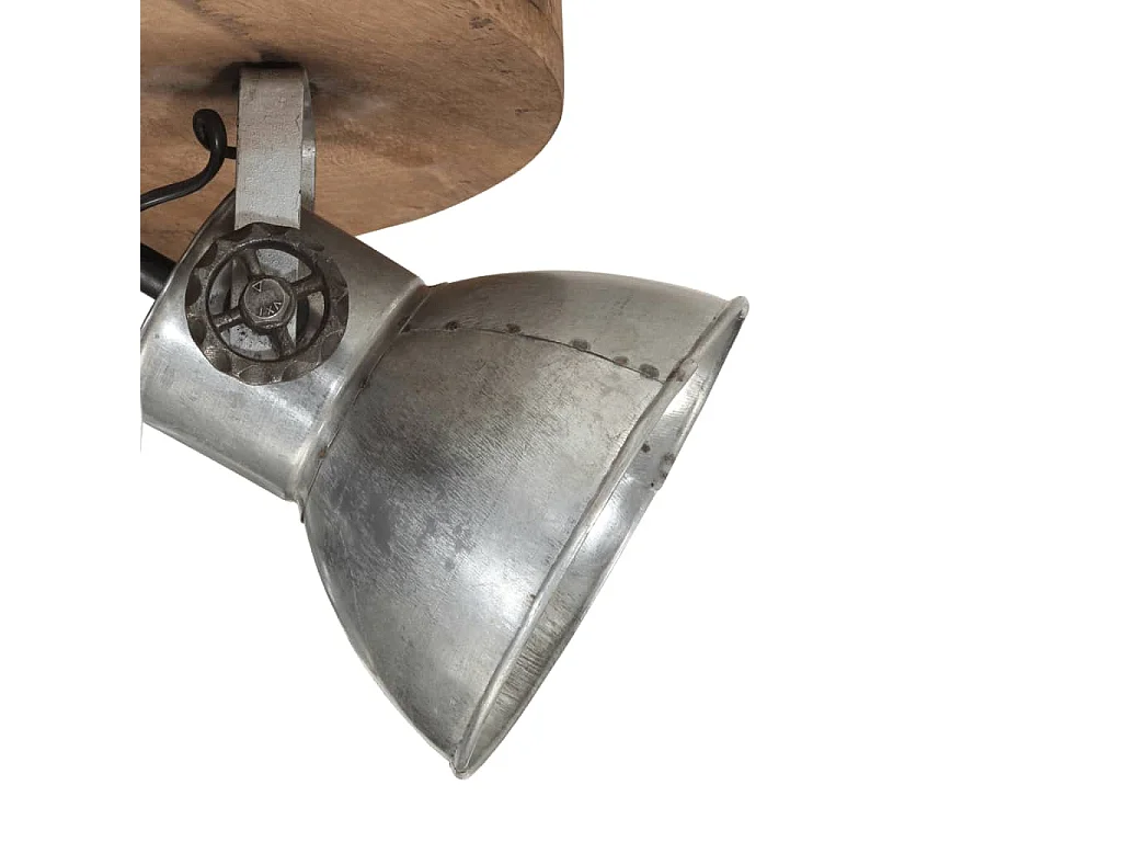 Plafonnier 25 W argent vintage 50x50x25 cm E27 FR602614