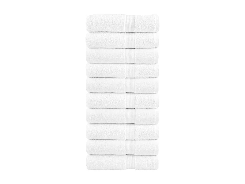 Toalhas de banho premium SOLUND 10pcs 100x150cm 600 gsm branco PT715612