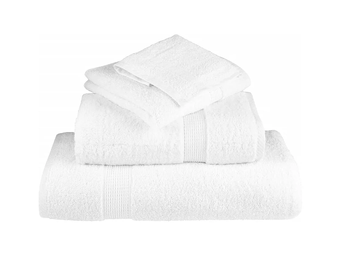 Serviettes de bain de qualité supérieure 10pcs blanc 100% coton FR375916
