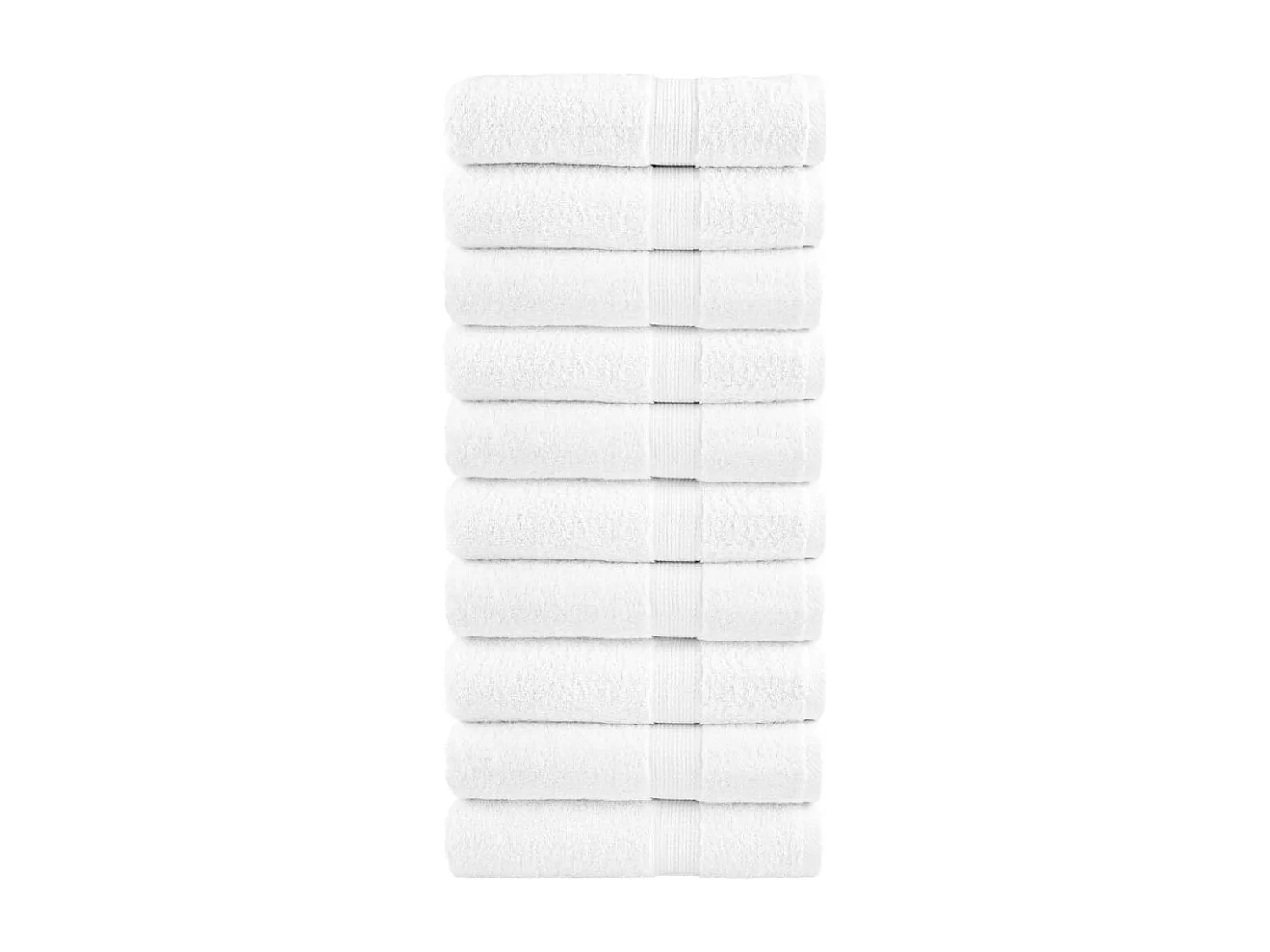 Serviettes de bain de qualité supérieure 10pcs blanc 100% coton FR375916
