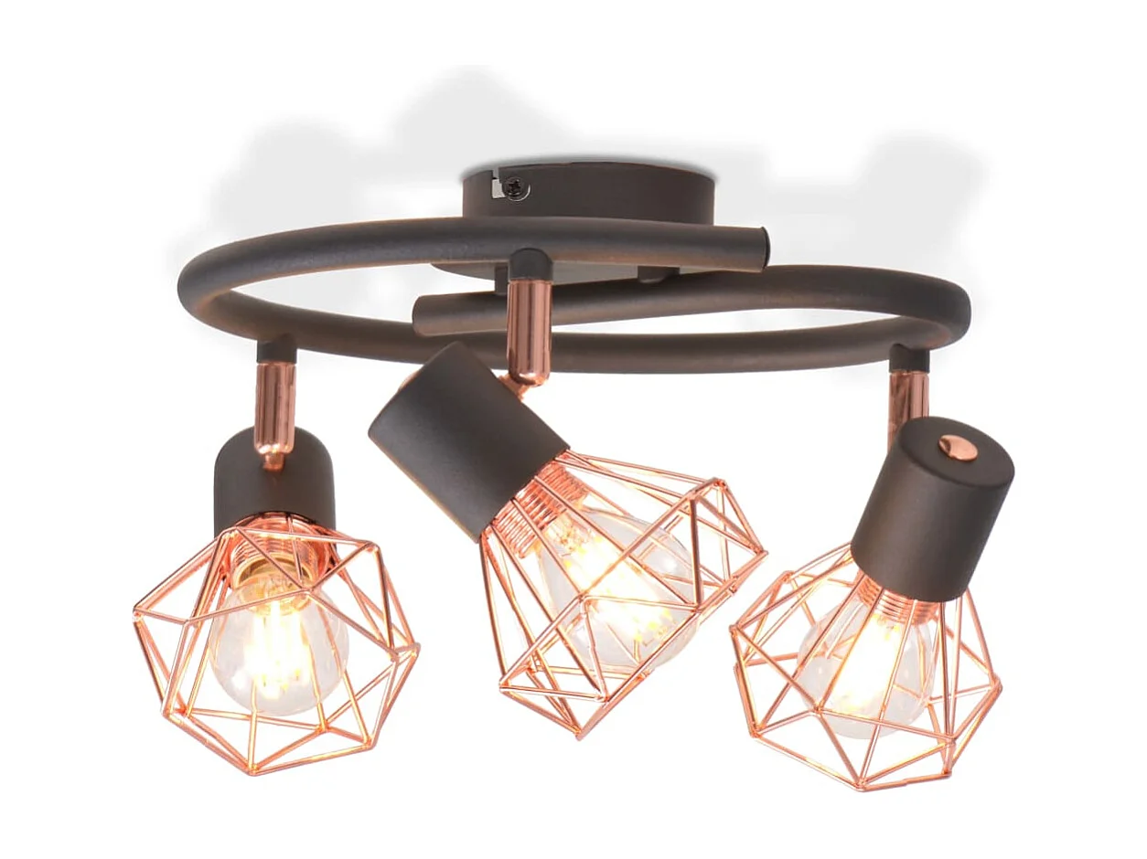 Plafonnier avec 3 ampoules LED à filament 12 W FR997611