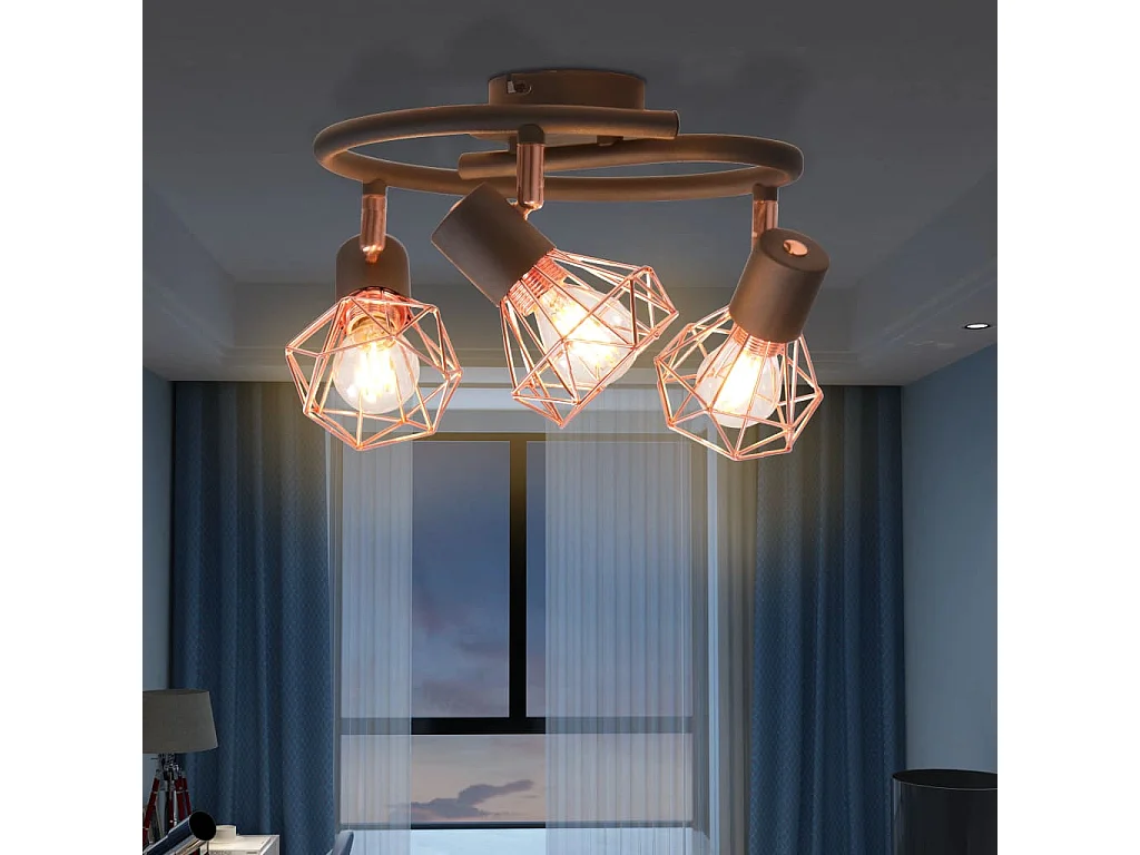 Plafonnier avec 3 ampoules LED à filament 12 W FR997611