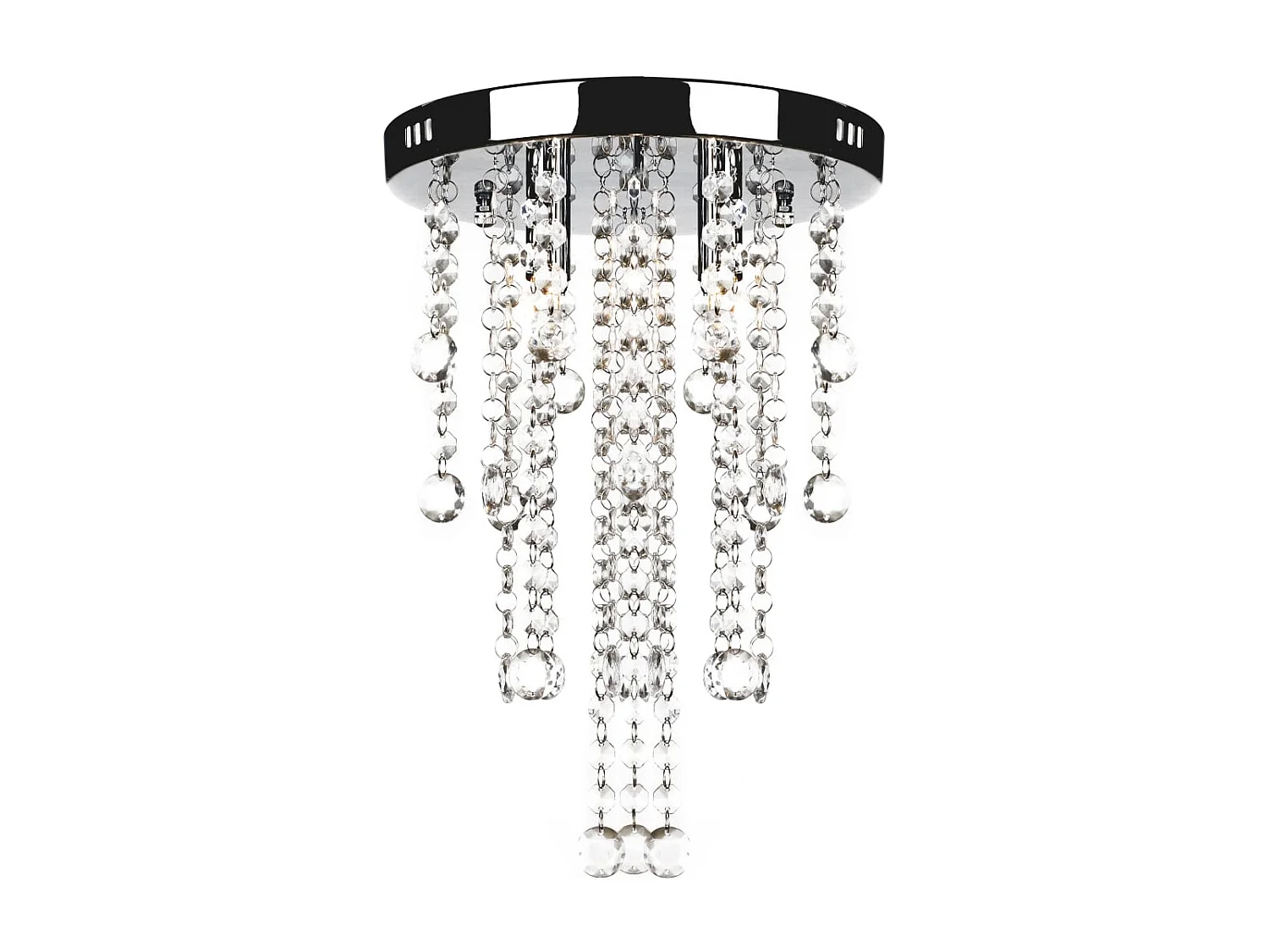 Plafonnier avec perles de cristal Blanc Métal FR208030