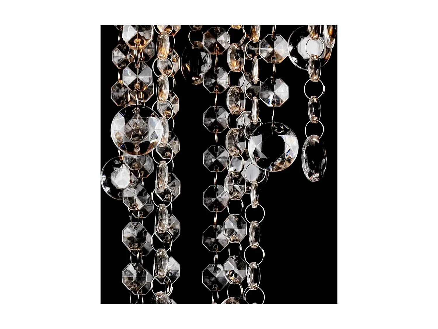 Plafonnier avec perles de cristal Blanc Métal FR208030
