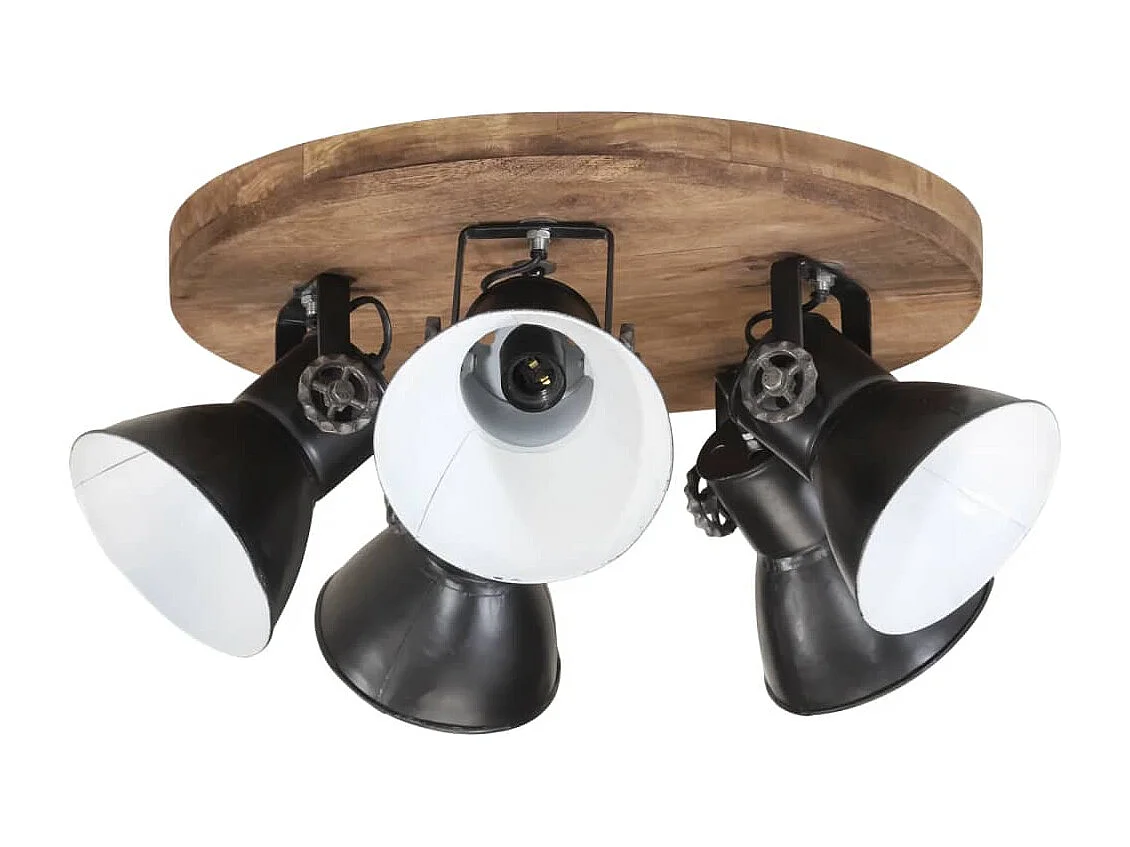 Plafonnier 25 W noir 50x50x25 cm E27 FR977087