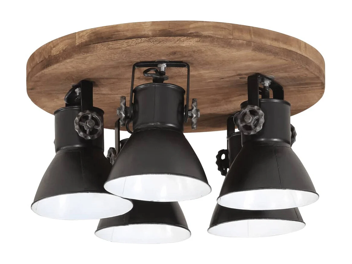 Plafonnier 25 W noir 50x50x25 cm E27 FR977087