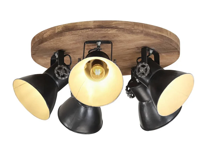 Plafonnier 25 W noir 50x50x25 cm E27 FR977087