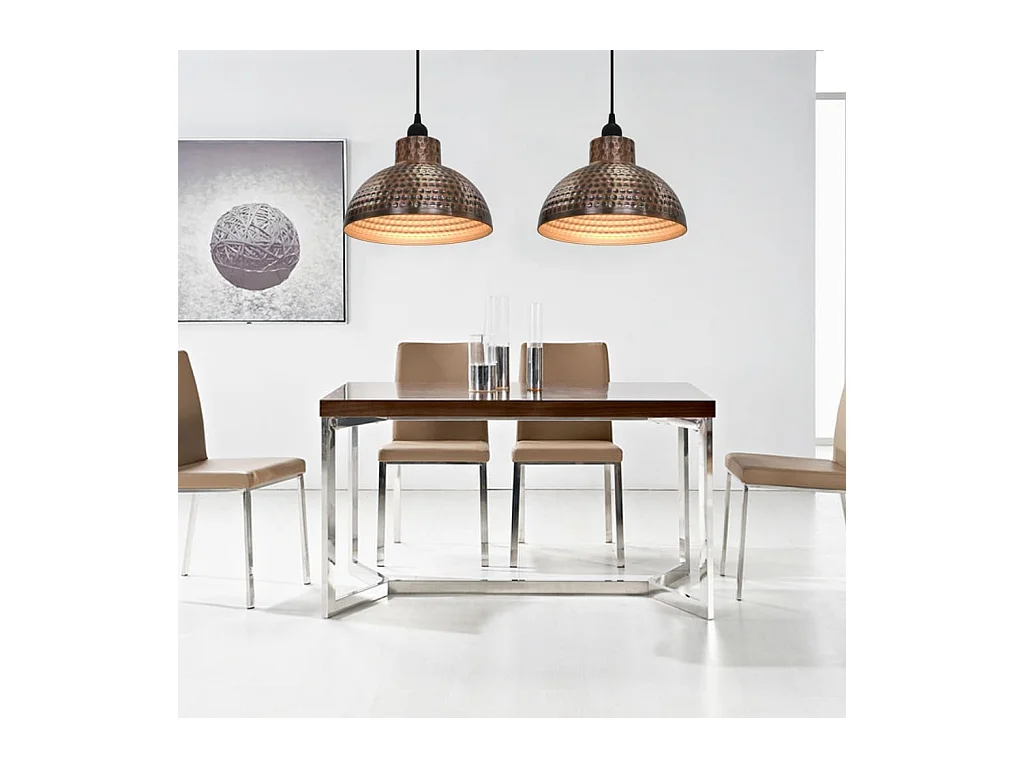 Plafonnier 2 pcs Semi-sphérique Couleur cuivre FR324858