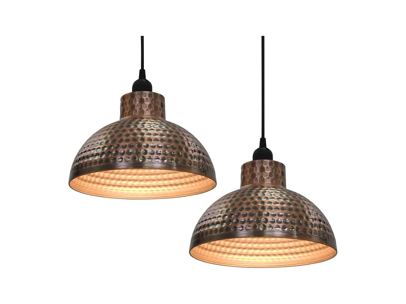 Plafonnier 2 pcs Semi-sphérique Couleur cuivre FR324858