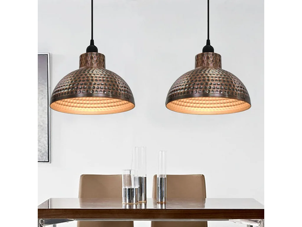 Plafonnier 2 pcs Semi-sphérique Couleur cuivre FR324858