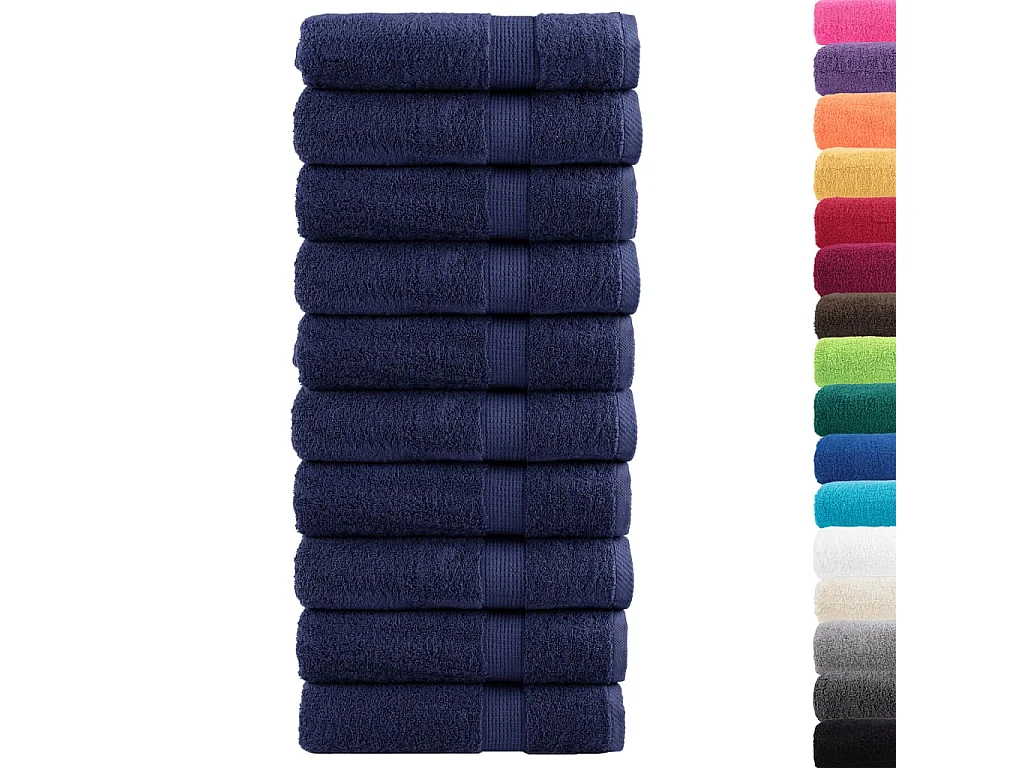 Serviettes de bain de qualité supérieure 10 pcs 100% coton FR187323