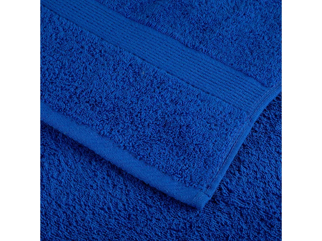 Toallas de baño 4 uds 100% algodón azul 100x150 cm 600 gsm ES201073