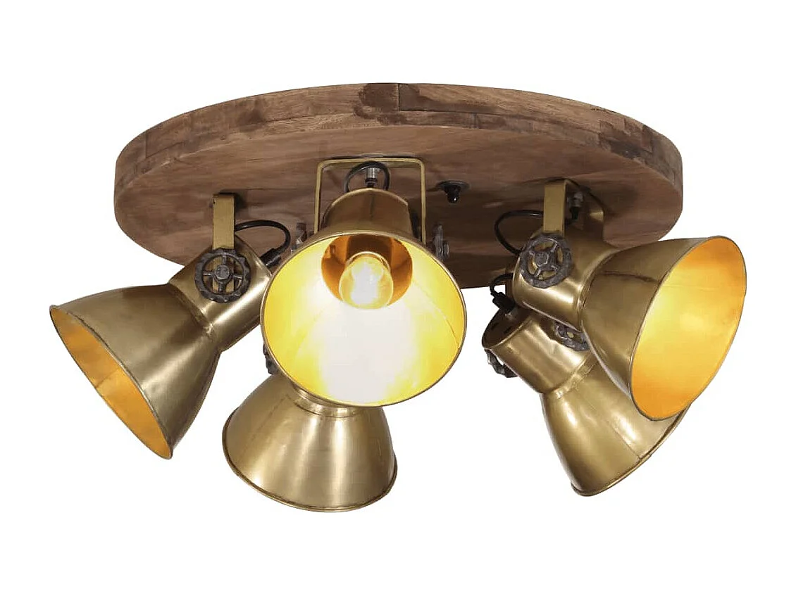 Plafonnier 25 W laiton antique 50x50x25 cm E27 FR363698