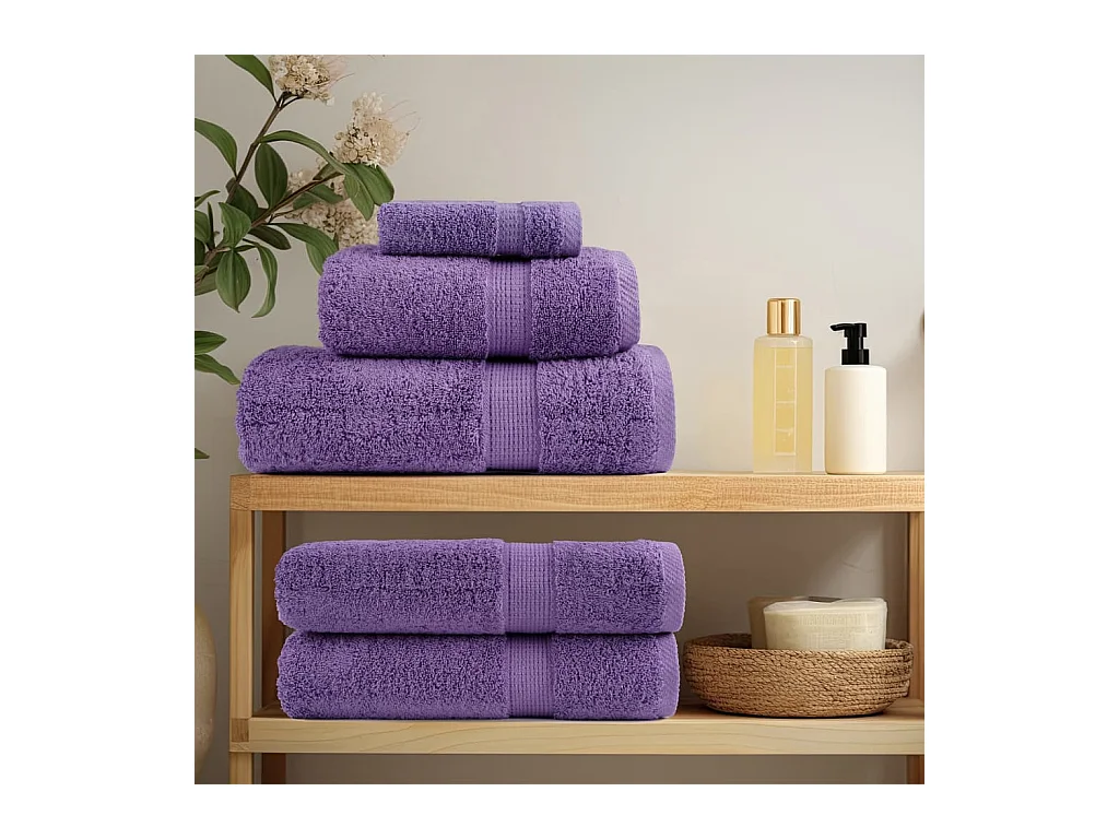 Serviettes de bain de qualité supérieure 4 pcs 100% coton FR644057