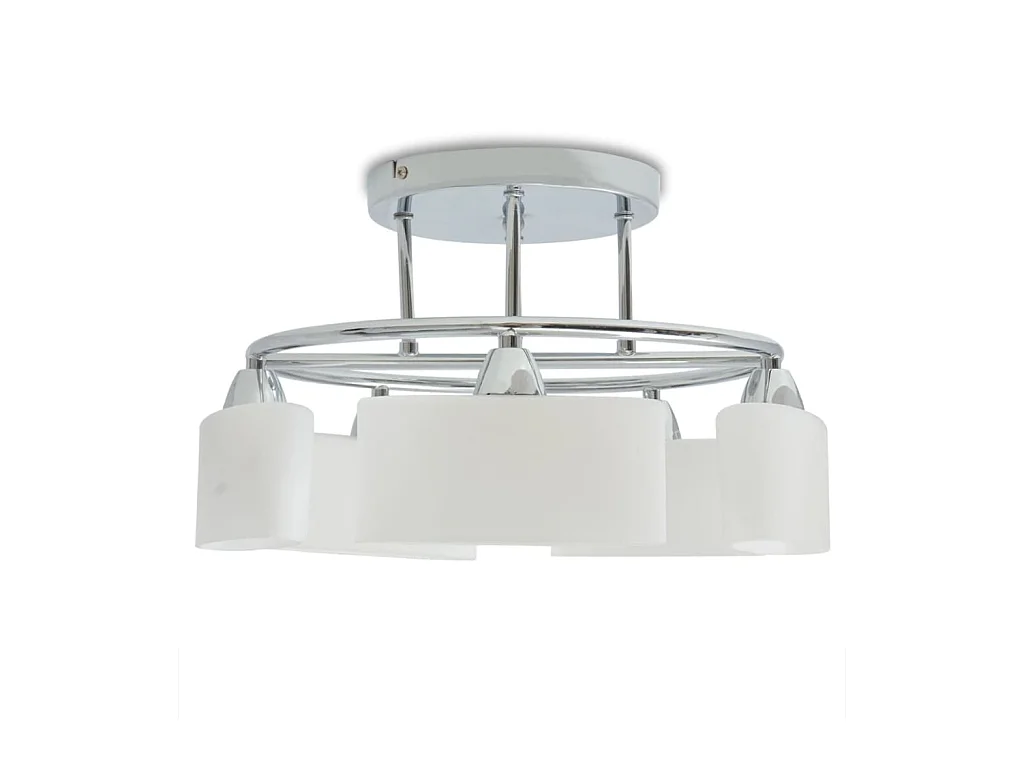 Plafonnier avec 5 globes ellipsoïdes pour ampoules E14 200 W FR114660