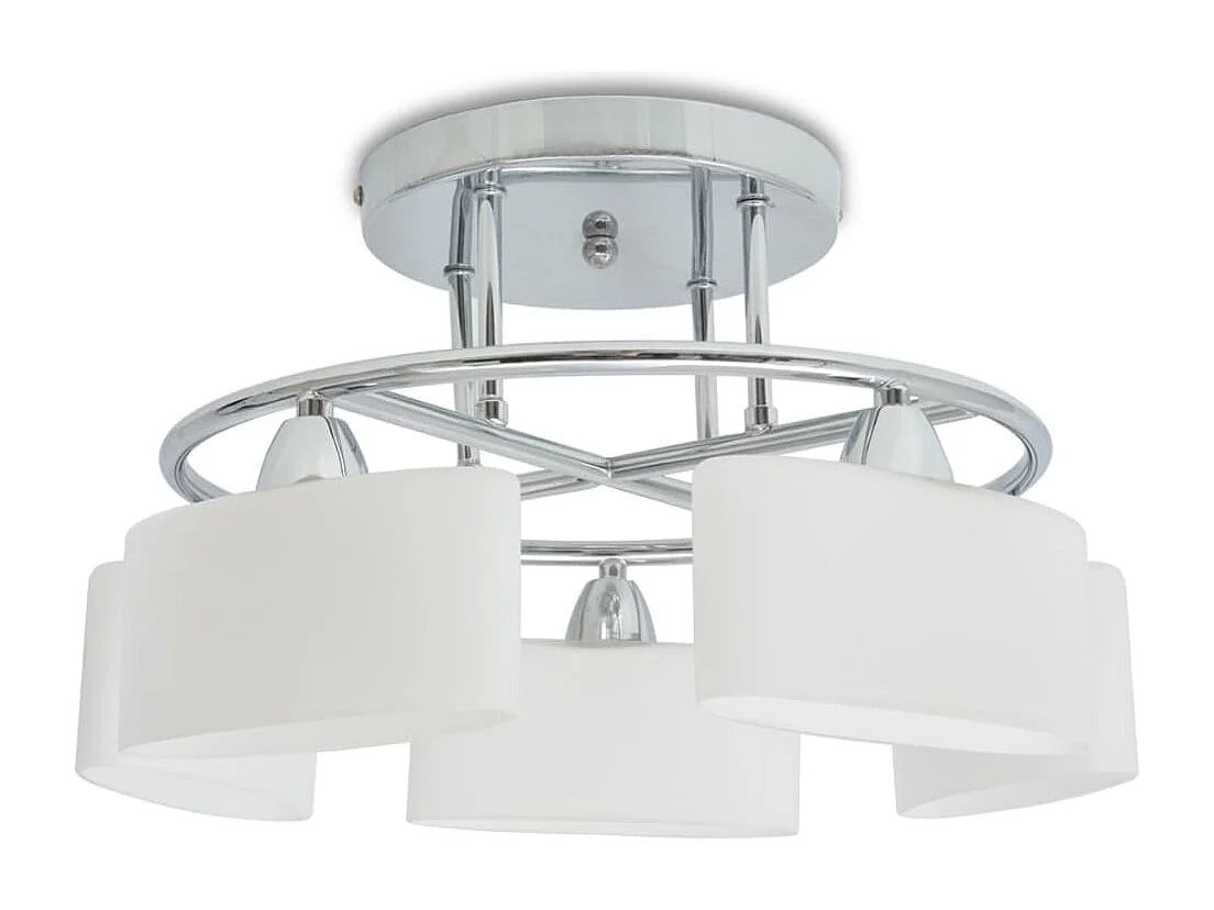 Plafonnier avec 5 globes ellipsoïdes pour ampoules E14 200 W FR114660