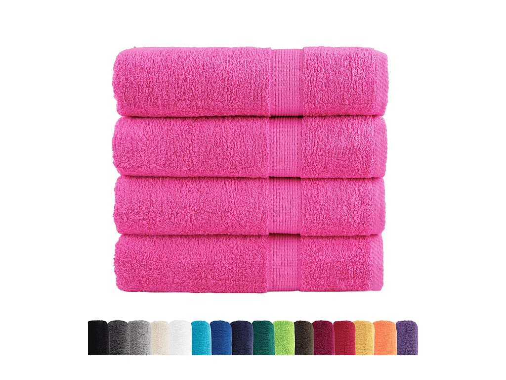 Serviettes de bain de qualité supérieure 4 pcs 100% coton FR918764