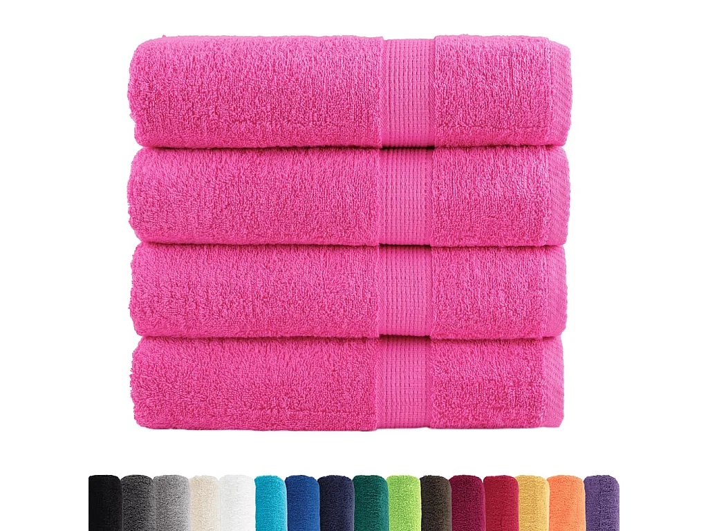 Serviettes de bain de qualité supérieure 4 pcs 100% coton FR918764