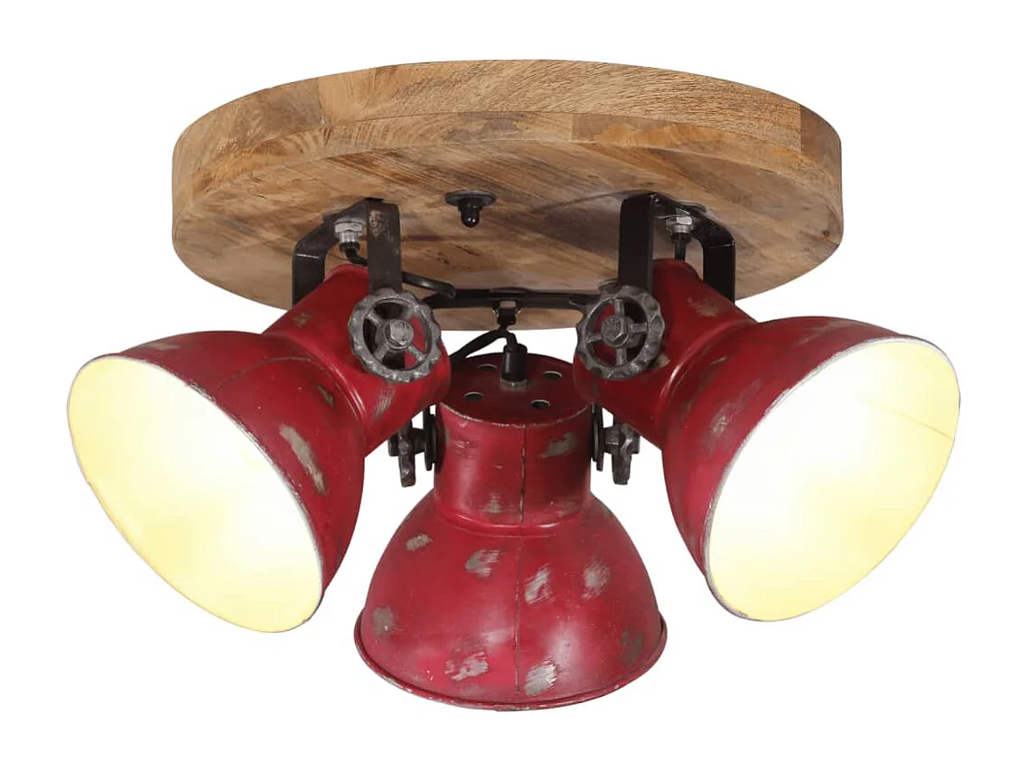 Plafonnier 25 W rouge délavé 35x35x25 cm E27 FR976576