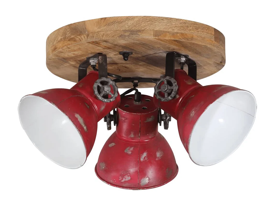 Plafonnier 25 W rouge délavé 35x35x25 cm E27 FR976576