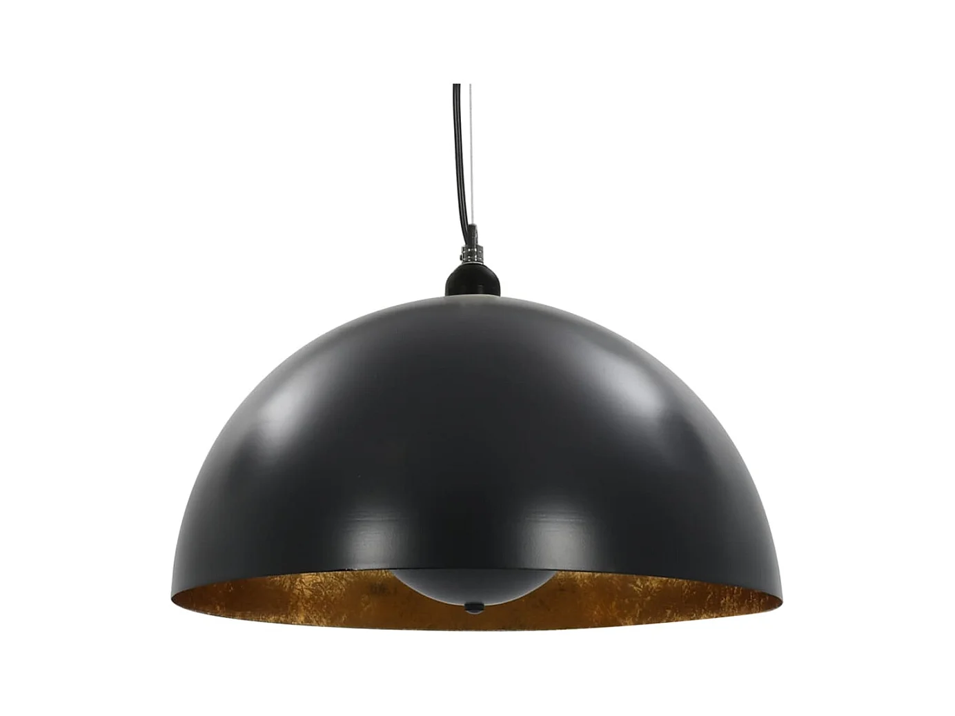 2 pcs Plafonniers Noir et doré Semi-sphérique 40 cm E27 FR925578