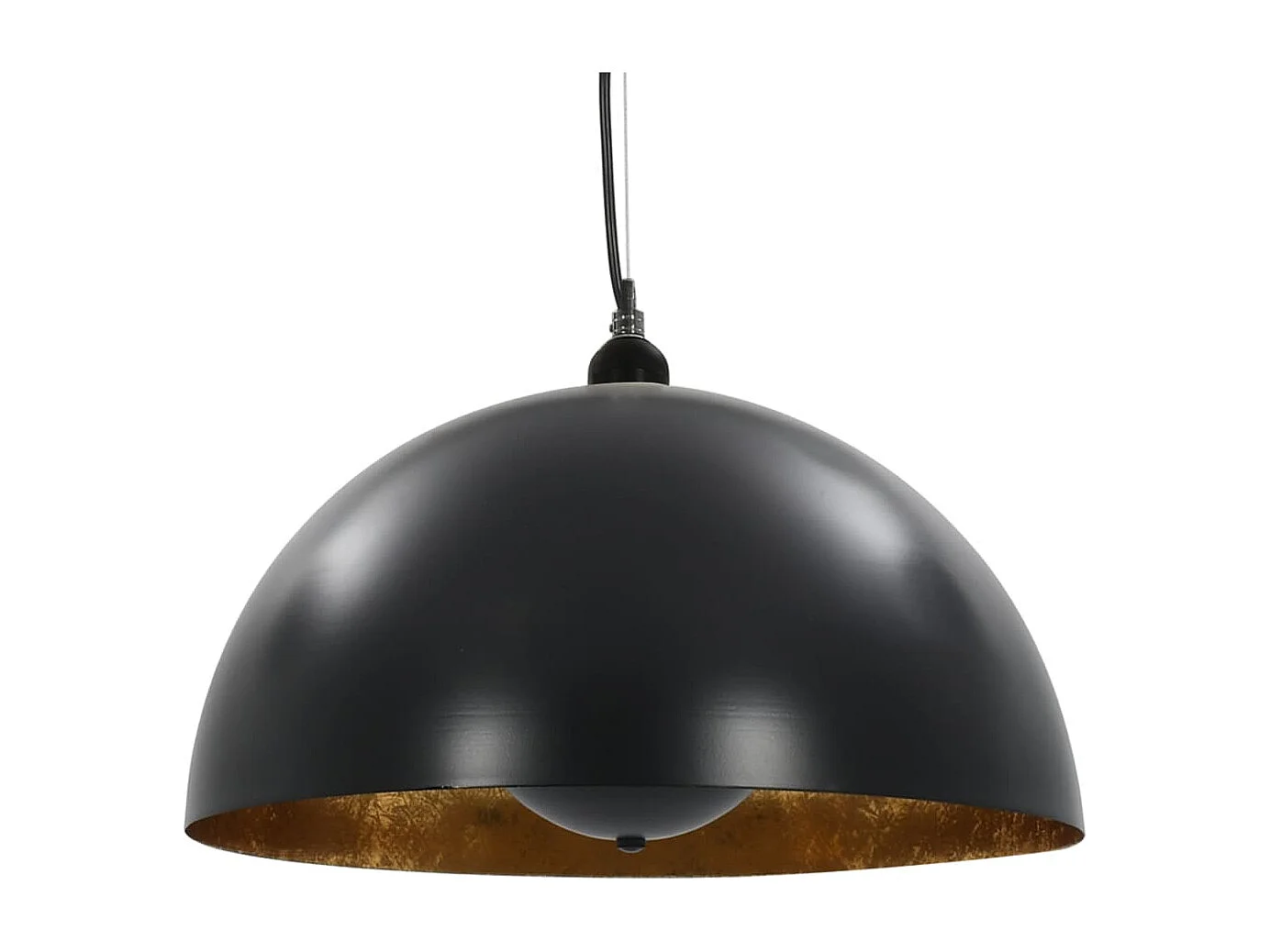 2 pcs Plafonniers Noir et doré Semi-sphérique 40 cm E27 FR925578