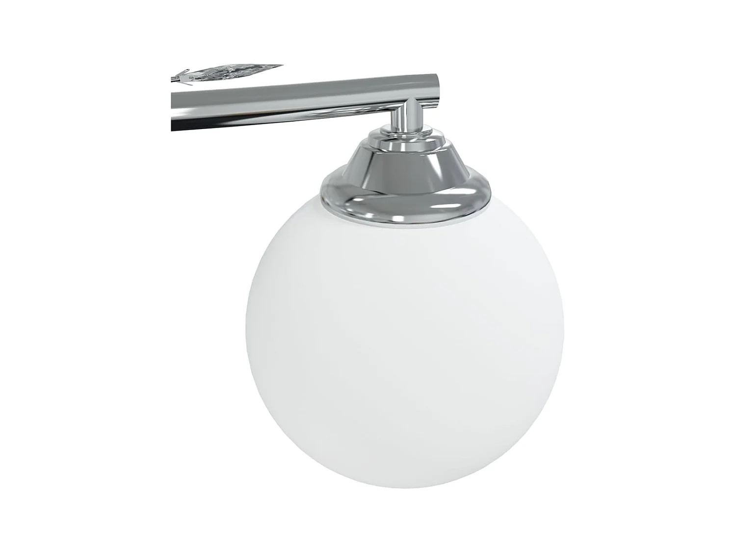 Plafonnier avec abat-jour ronds en verre pour 4 LED G9 FR945295