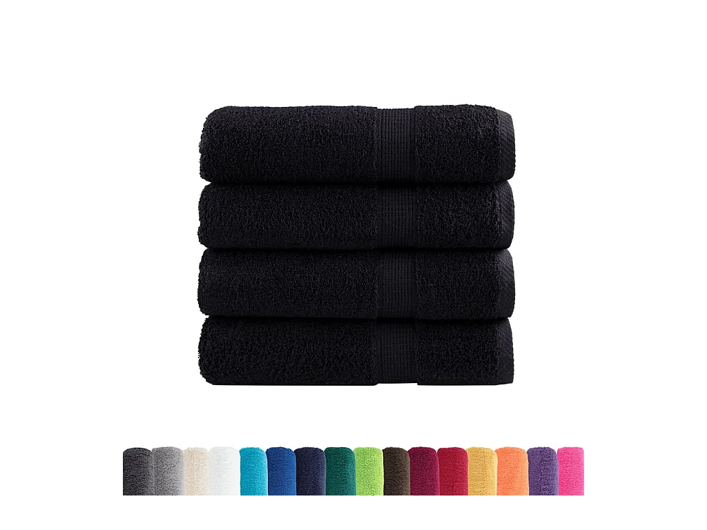 Serviettes de bain de qualité supérieure 4 pcs 100% coton FR886778