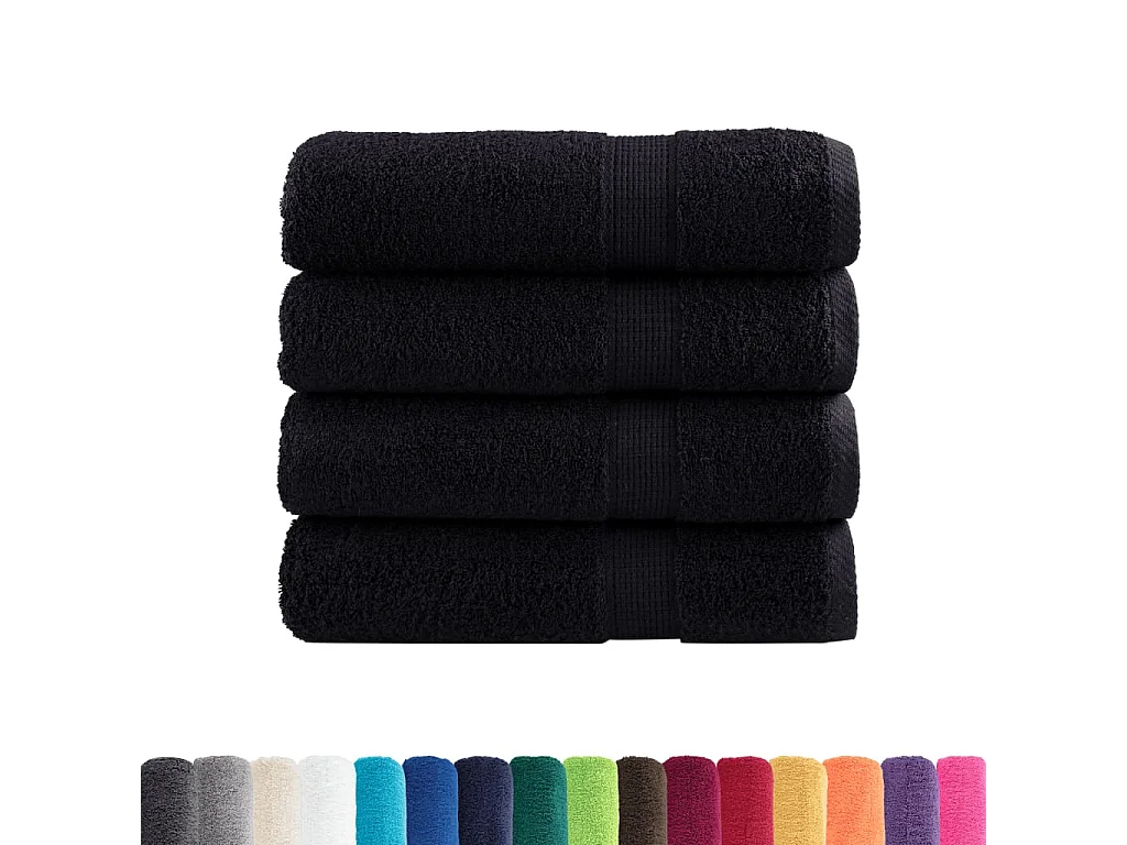 Serviettes de bain de qualité supérieure 4 pcs 100% coton FR886778