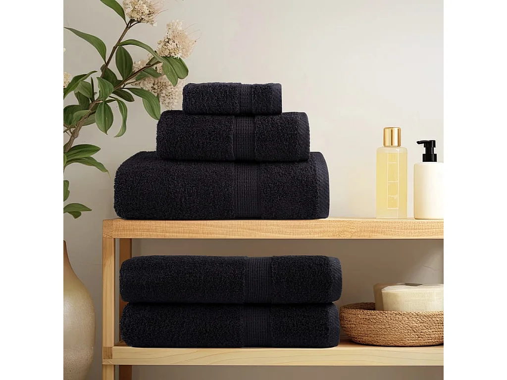 Serviettes de bain de qualité supérieure 4 pcs 100% coton FR886778