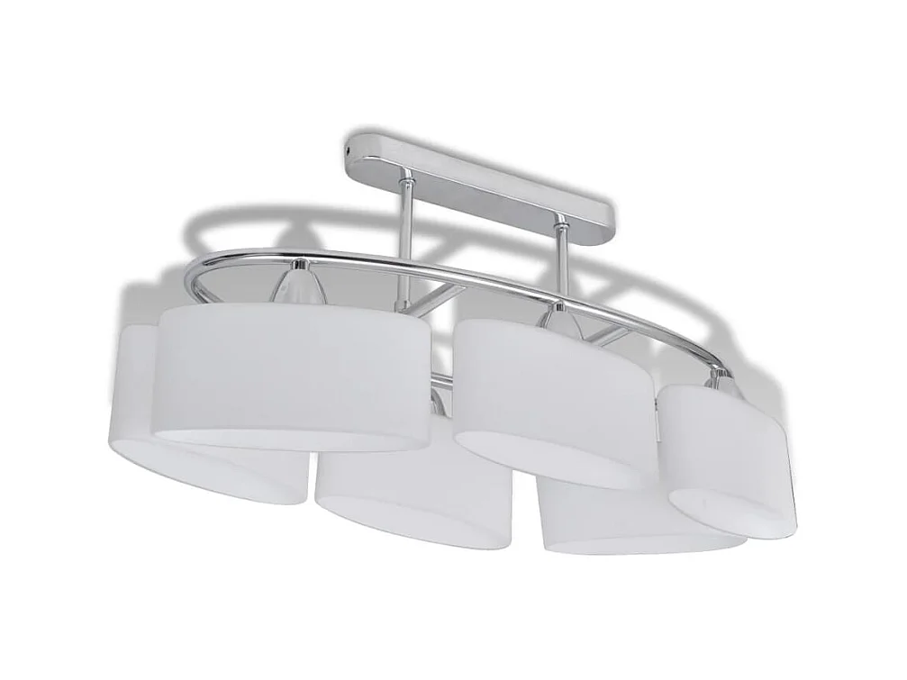 Plafonnier avec abat-jour en verre pour 6 ampoules E14 FR165120