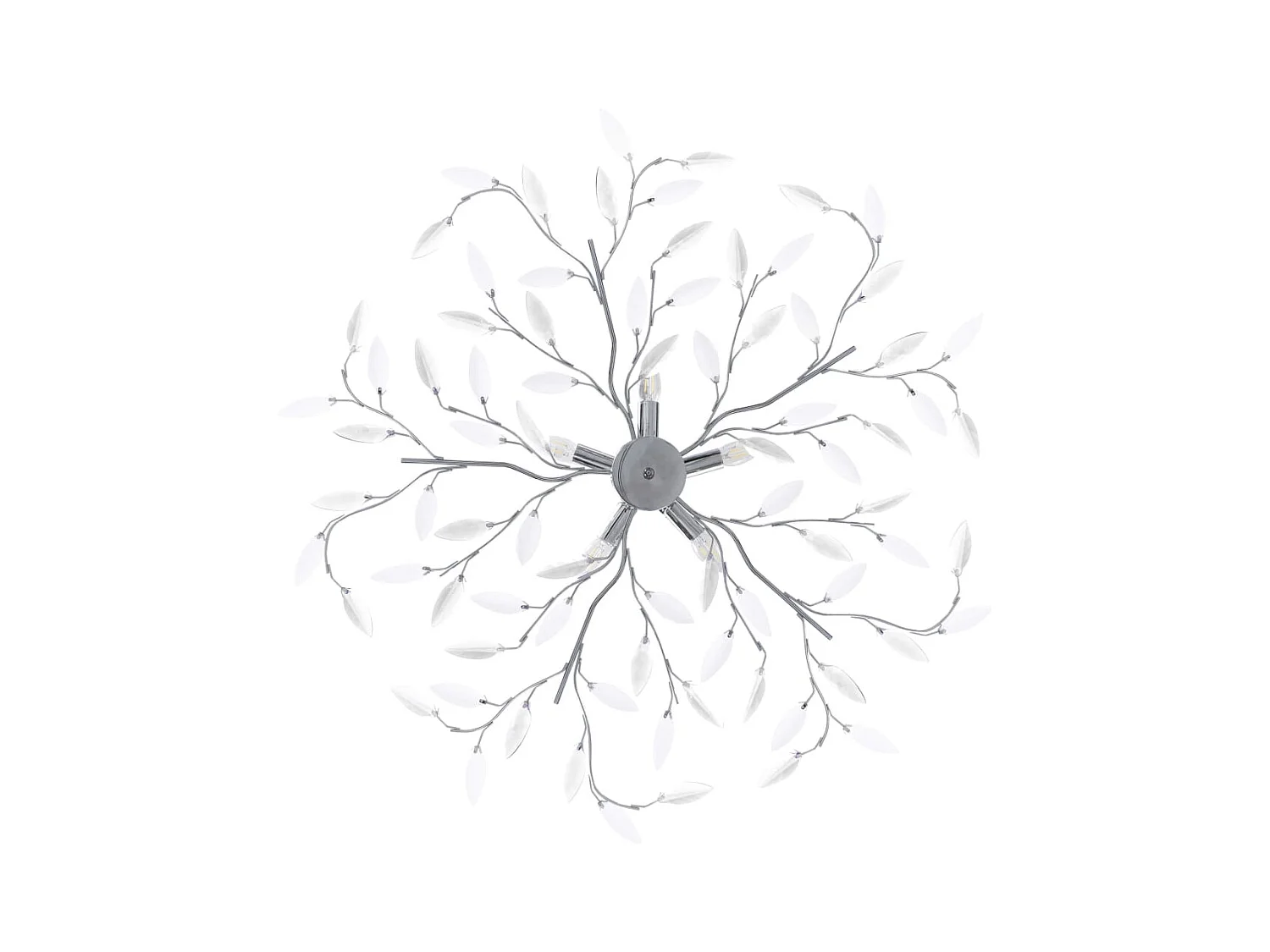 Plafonnier à bras feuille en cristal acrylique 5 ampoules E14 FR553908