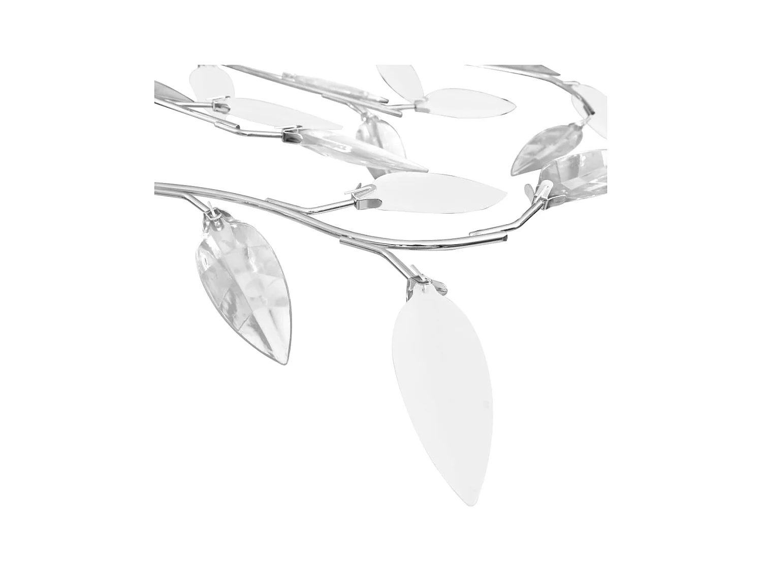Plafonnier à bras feuille en cristal acrylique 5 ampoules E14 FR553908