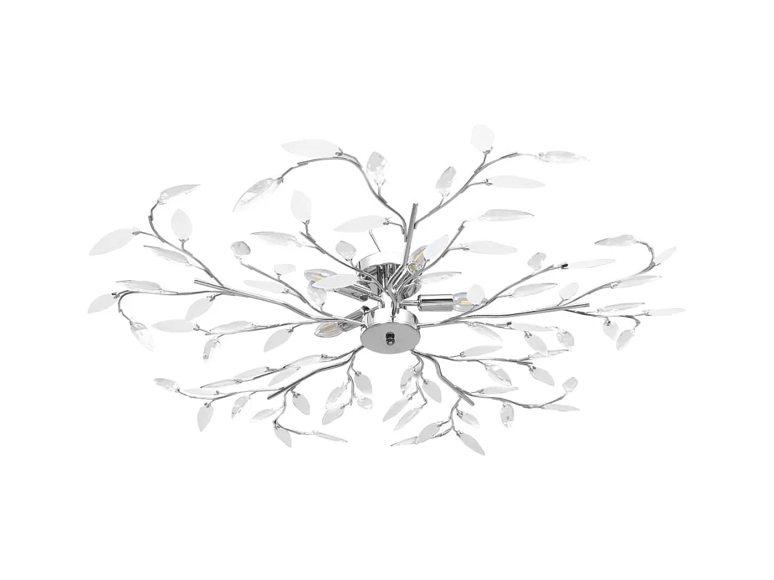 Plafonnier à bras feuille en cristal acrylique 5 ampoules E14 FR553908